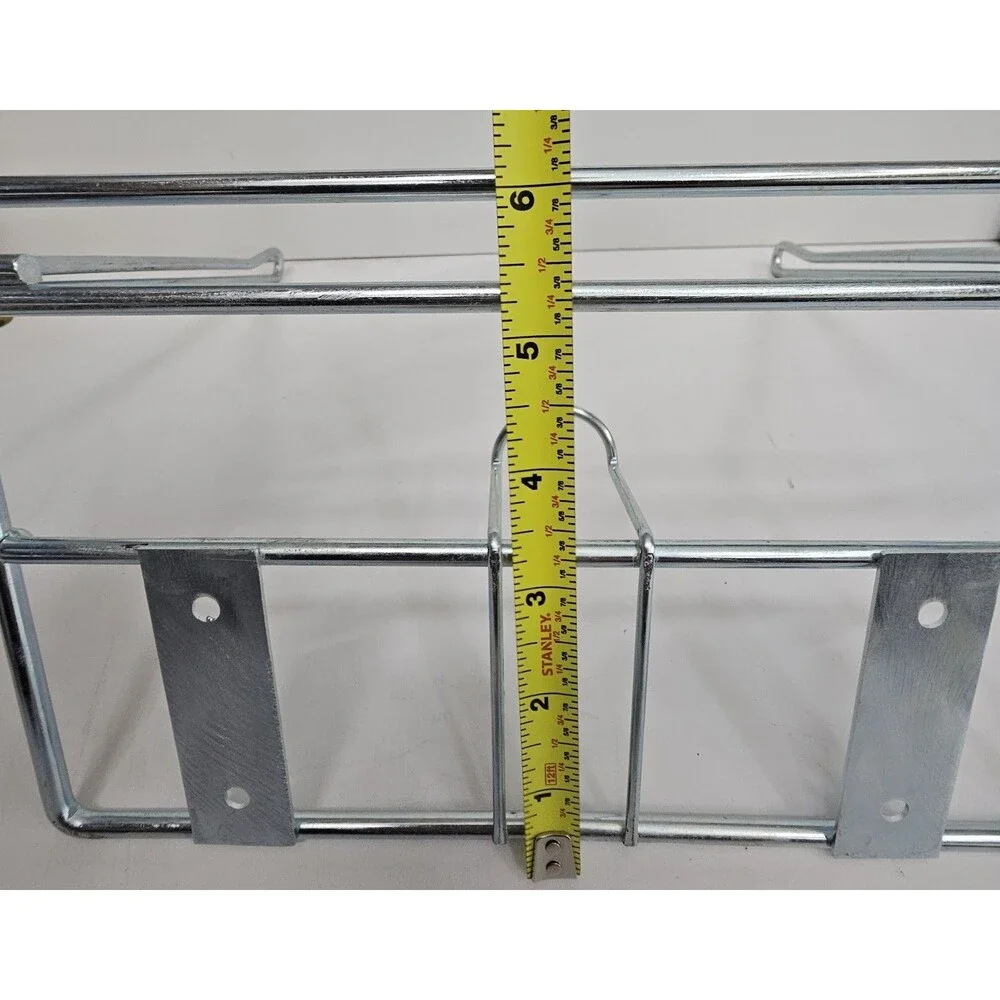 New Set of 2 Chrome T-Shirt Bag Holder Racks Wall Mount Counter 12x10x6